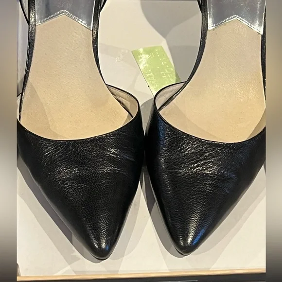 Michael Michael Kors FLEX D'ORSAY Black Leather Women's 7 1/2 Heels 3" - Picture 5 of 12